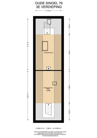 Floorplan - Oude Singel 76, 2312 RD Leiden